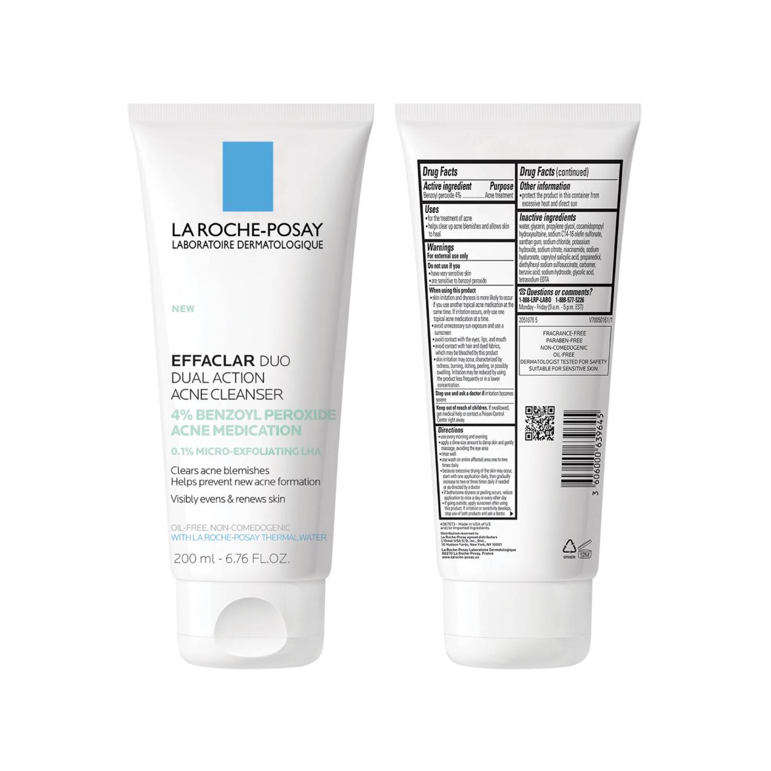 effaclar-dual-action-acne-face-wash-with-4-benzoyl-peroxide-g1 LaRochePosay-Product-Skincare-Effaclar-Duo-Dual-Cleanser-200ml-3606000639645-ATF-PIM-packshot-texture.jpg