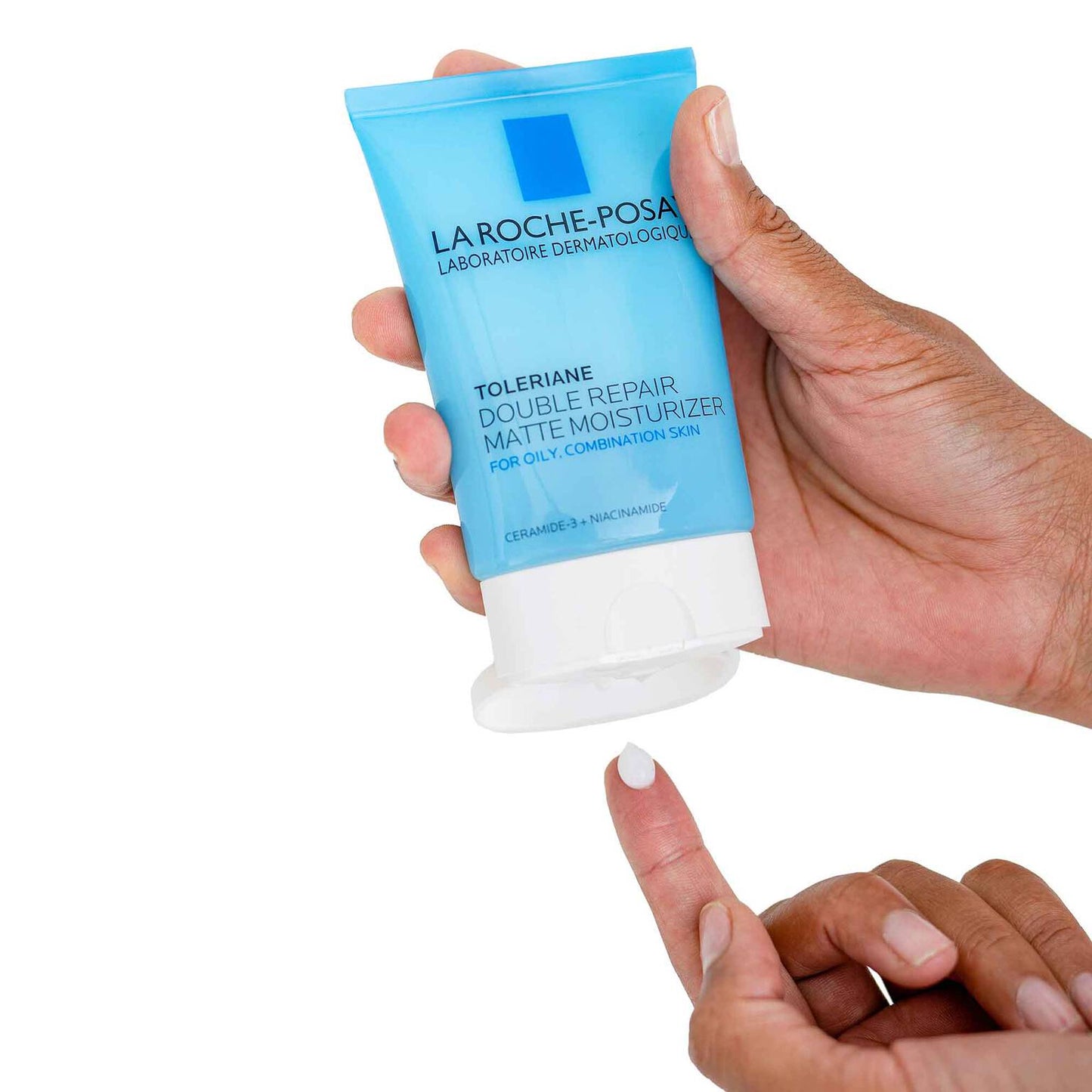 toleriane-double-repair-matte-face-moisturizer-for-oily-skin-p0 la-roche-posay-toleriane-matte-lotion-on-finger.jpg